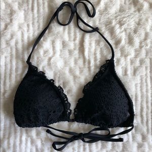 Black Lace Swimsuit Top